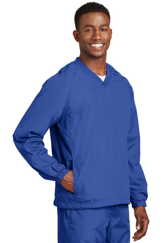 Sport-Tek V-Neck Raglan Wind Shirt (True Royal)