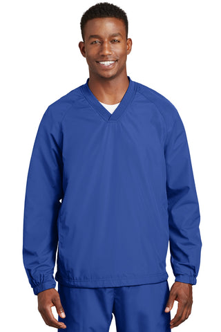 Sport-Tek V-Neck Raglan Wind Shirt (True Royal)