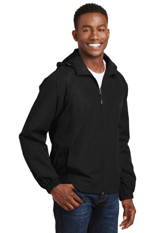 Sport-Tek Hooded Raglan Jacket (Black)