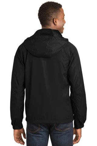 Sport-Tek Hooded Raglan Jacket (Black)