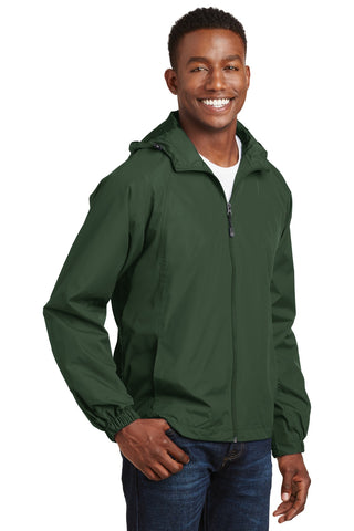 Sport-Tek Hooded Raglan Jacket (Forest Green)