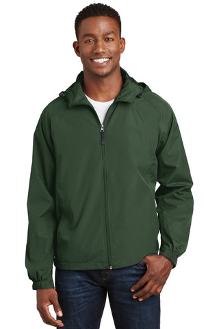 Sport-Tek Hooded Raglan Jacket (Forest Green)