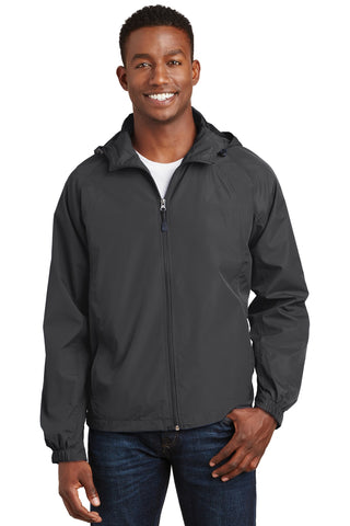 Sport-Tek Hooded Raglan Jacket (Graphite)