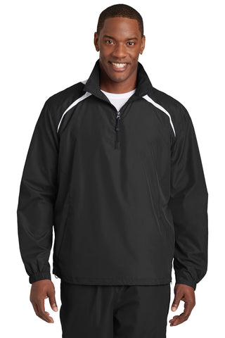 Sport-Tek 1/2-Zip Wind Shirt (Black/ White)