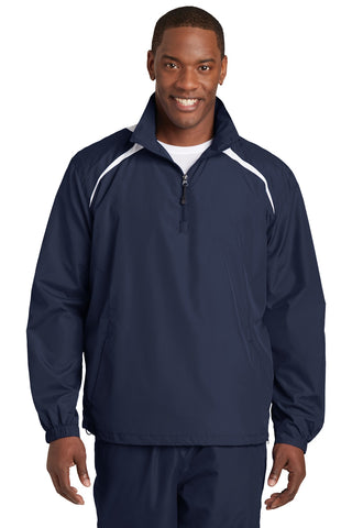 Sport-Tek 1/2-Zip Wind Shirt (True Navy/ White)