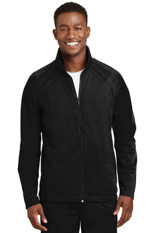 Sport-Tek Tricot Track Jacket (Black/ Black)