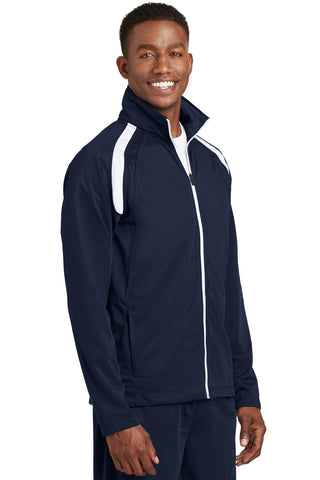 Sport-Tek Tricot Track Jacket (True Navy/ White)