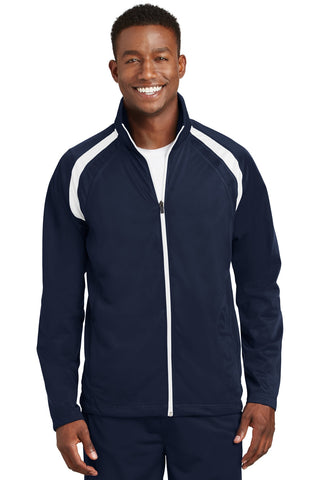 Sport-Tek Tricot Track Jacket (True Navy/ White)