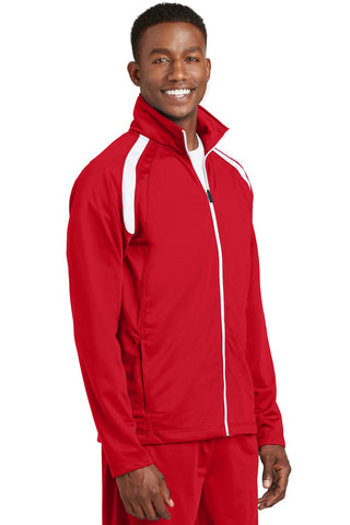 Sport-Tek Tricot Track Jacket (True Red/ White)