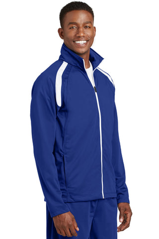 Sport-Tek Tricot Track Jacket (True Royal/ White)