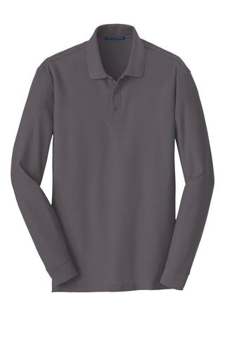 Port Authority Long Sleeve Core Classic Pique Polo (Graphite)