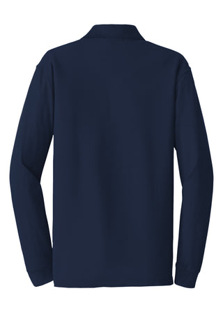 Port Authority Long Sleeve Core Classic Pique Polo (River Blue Navy)