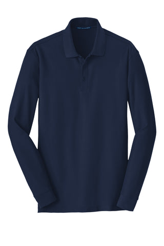 Port Authority Long Sleeve Core Classic Pique Polo (River Blue Navy)