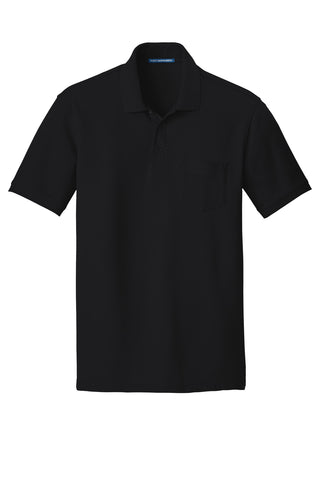 Port Authority Core Classic Pique Pocket Polo (Deep Black)