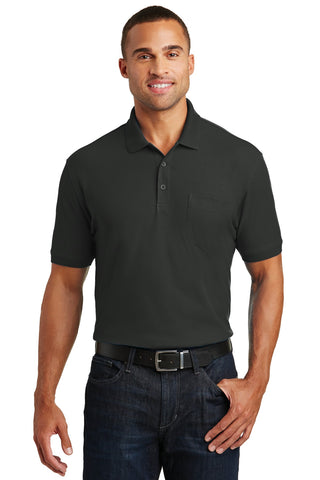 Port Authority Core Classic Pique Pocket Polo (Deep Black)