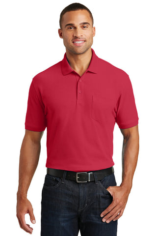 Port Authority Core Classic Pique Pocket Polo (Rich Red)