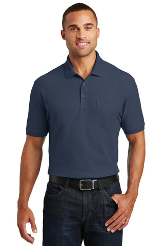 Port Authority Core Classic Pique Pocket Polo (River Blue Navy)