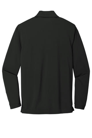 Port Authority Dry Zone UV Micro-Mesh Long Sleeve Polo (Deep Black)