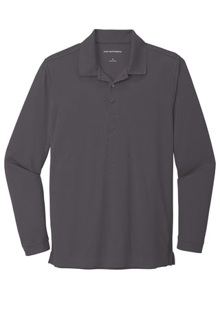 Port Authority Dry Zone UV Micro-Mesh Long Sleeve Polo (Graphite)