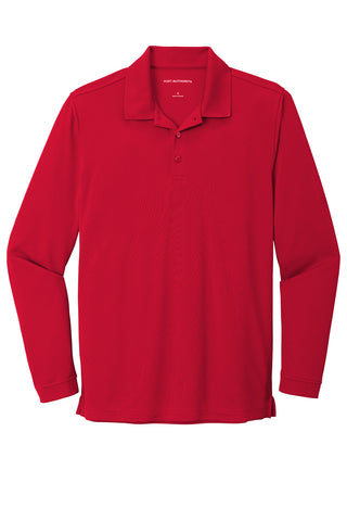 Port Authority Dry Zone UV Micro-Mesh Long Sleeve Polo (Rich Red)