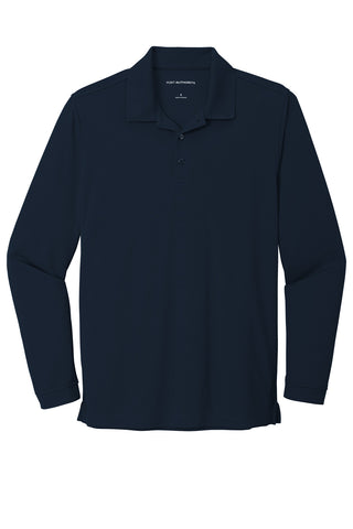 Port Authority Dry Zone UV Micro-Mesh Long Sleeve Polo (River Blue Navy)