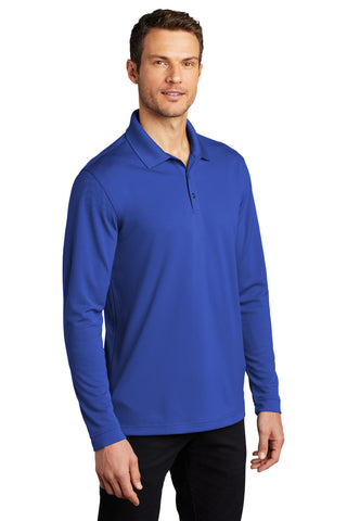 Port Authority Dry Zone UV Micro-Mesh Long Sleeve Polo (True Royal)