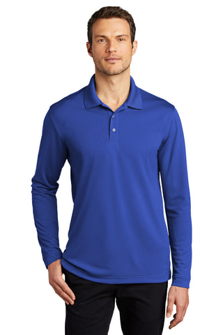 Port Authority Dry Zone UV Micro-Mesh Long Sleeve Polo (True Royal)