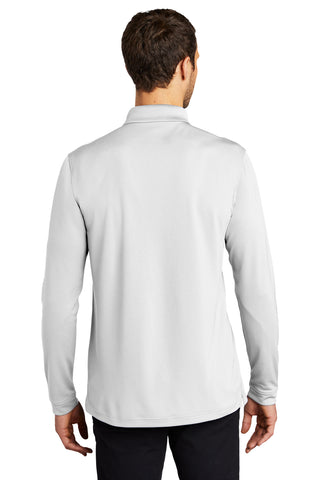 Port Authority Dry Zone UV Micro-Mesh Long Sleeve Polo (White)