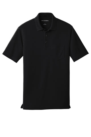 Port Authority Dry Zone UV Micro-Mesh Pocket Polo (Deep Black)