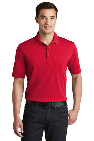 Port Authority Dry Zone UV Micro-Mesh Pocket Polo (Rich Red)