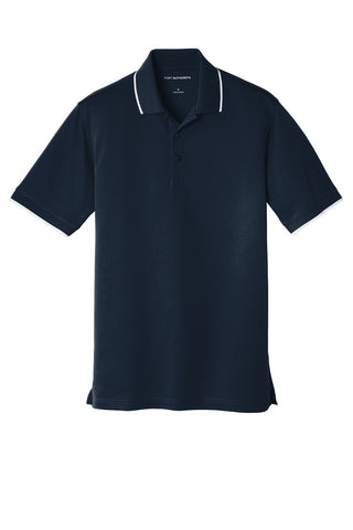 Port Authority Dry Zone UV Micro-Mesh Tipped Polo (River Blue Navy/ White)