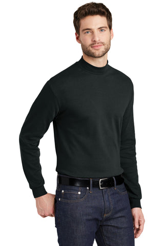 Port Authority Interlock Knit Mock Turtleneck (Black)