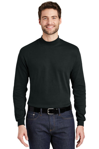 Port Authority Interlock Knit Mock Turtleneck (Black)