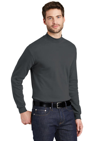 Port Authority Interlock Knit Mock Turtleneck (Steel Grey)