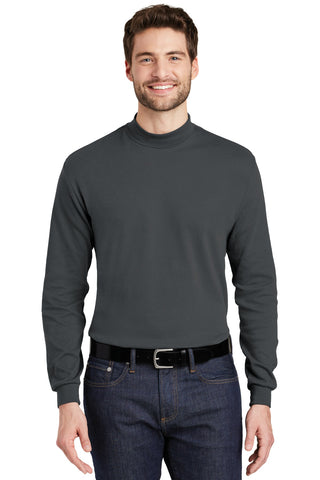 Port Authority Interlock Knit Mock Turtleneck (Steel Grey)