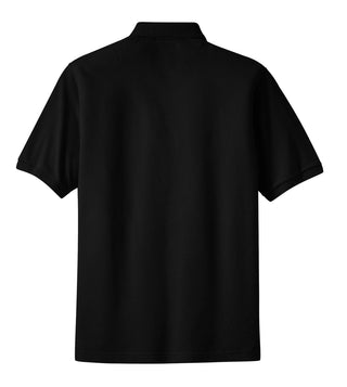 Port Authority Heavyweight Cotton Pique Polo with Pocket (Black)