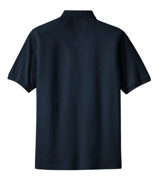 Port Authority Heavyweight Cotton Pique Polo with Pocket (Navy)