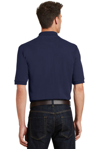 Port Authority Heavyweight Cotton Pique Polo with Pocket (Navy)