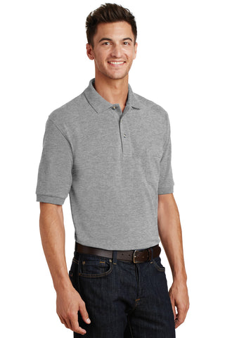 Port Authority Heavyweight Cotton Pique Polo with Pocket (Oxford)