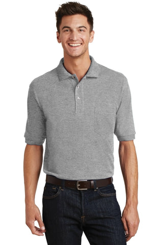 Port Authority Heavyweight Cotton Pique Polo with Pocket (Oxford)