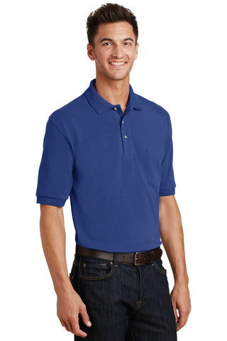 Port Authority Heavyweight Cotton Pique Polo with Pocket (Royal)