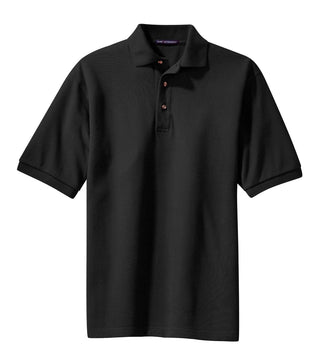 Port Authority Heavyweight Cotton Pique Polo (Black)