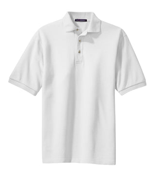 Port Authority Heavyweight Cotton Pique Polo (White)