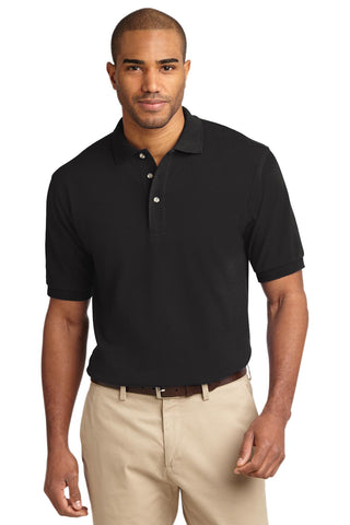 Port Authority Heavyweight Cotton Pique Polo (Black)