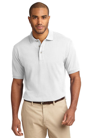 Port Authority Heavyweight Cotton Pique Polo (White)