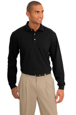 Port Authority Rapid Dry Long Sleeve Polo (Jet Black)