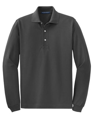 Port Authority Rapid Dry Long Sleeve Polo (Charcoal)