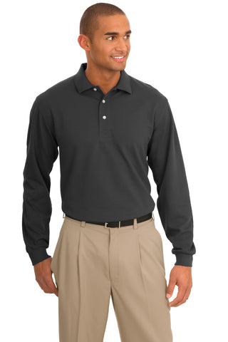 Port Authority Rapid Dry Long Sleeve Polo (Charcoal)