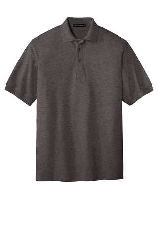 Port Authority Extended Size Silk Touch Polo (Charcoal Heather Grey)