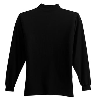 Port Authority Long Sleeve Silk Touch Polo with Pocket (Black)